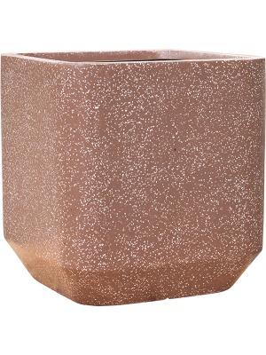 Кашпо Baq Terrazzo Rounded Cube Mocha