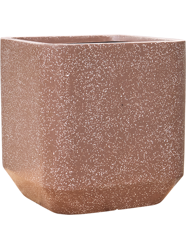 Кашпо Baq Terrazzo Rounded Cube Mocha