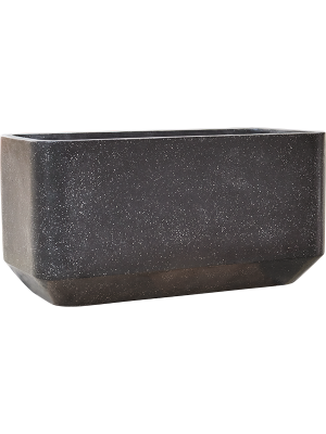 Кашпо Baq Terrazzo Rounded Rectangle Black