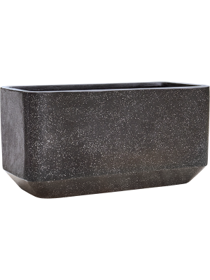 Кашпо Baq Terrazzo Rounded Rectangle Black